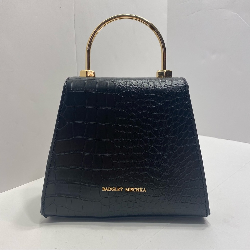 Badgley Mischka Black Frame Bag Purse Crossbody